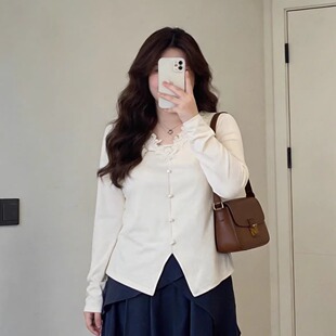 独特花朵V领t恤夏小个子正肩超好看收腰显瘦上衣 大码 120斤 大杨