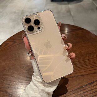 透明闪粉冰晶苹果16ProMax手机壳适用iphone15PM简约14高级感13女生12全包2025新款保护壳