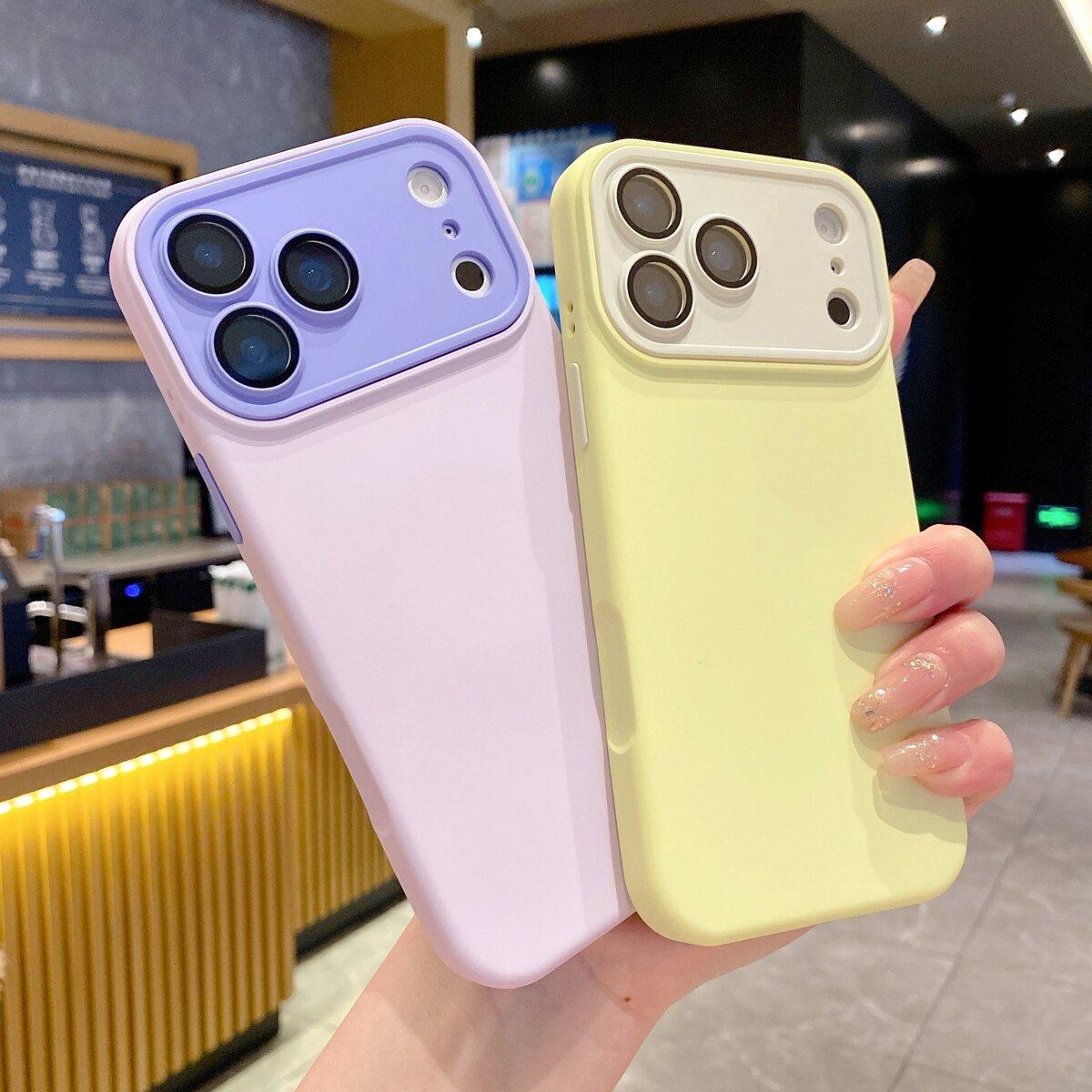 撞色大视窗手机壳防摔套