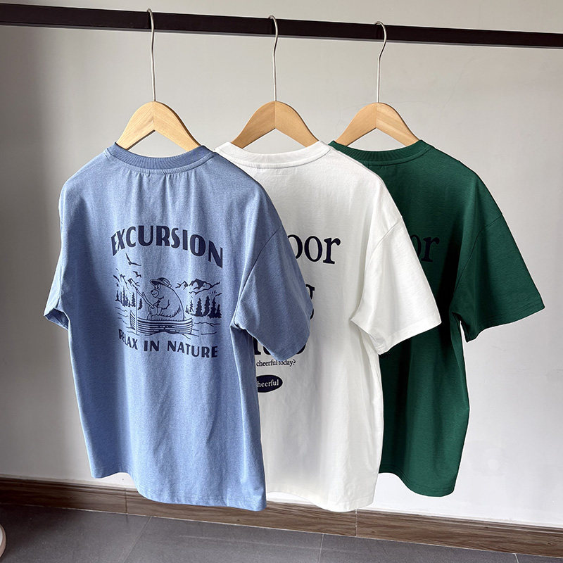 一等童品120-180 原纱速干宽松男童短袖T恤透气凉快户外运动衫