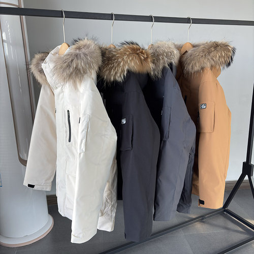 一等童品160-185加厚鹅绒服外套亲子青少年情侣工装保暖羽绒派克