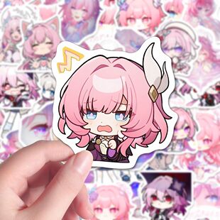 116张崩铁粉毛昔涟长夜月爱莉希雅卡通Q版二次元高颜值房间桌面