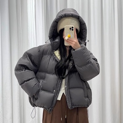 高端羽绒服女短款宽松2025新款