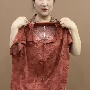 棉麻亚麻衬衫 2025新款 女春季 印花色上衣高级感宽松遮肚子苎麻小衫