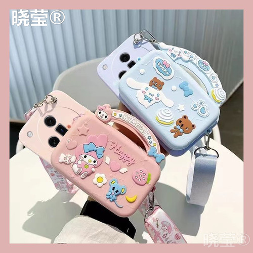 零钱包创意适用oppofindx6pro手机壳卡通findx7ultra新款3卡通5美乐蒂2零钱包软p全包硅胶可爱保护套软壳女生