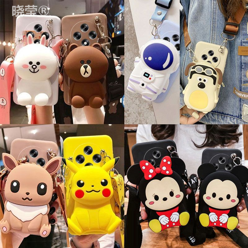 适用oppo findX8ultra手机壳零钱包findX8pro新款硅胶findX8保护套卡通全包防摔可爱女网红外壳斜挎挂绳