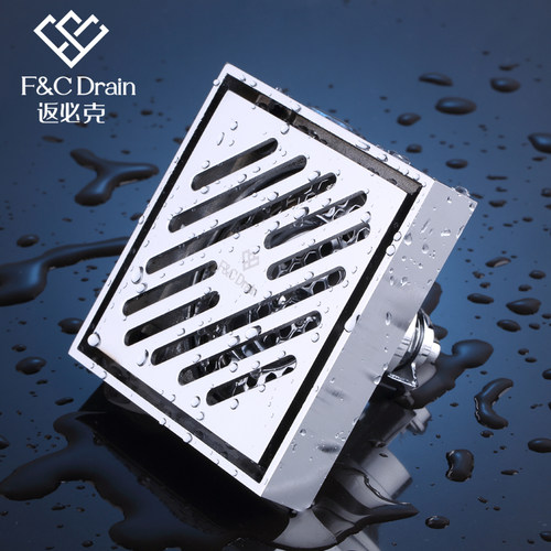 返必克全铜防臭隐形别墅地砖地漏