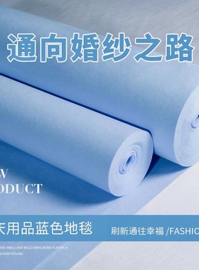 会展蓝色地毯庆典 开业一次性宝蓝天蓝芙尼浅蓝淡蓝色地毯包邮