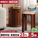 实木圆凳子备用家用可叠放组合凳客厅吃饭凳子餐桌凳椅子叠叠乐