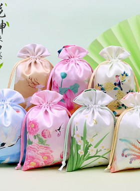 端午节香包香囊香袋抽口空袋荷包花神束口袋首饰袋汉服随身配饰