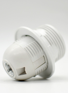 E27大螺口白色灯头灯座台灯卡式认证灯口灯饰配件DIY维修厂家直销