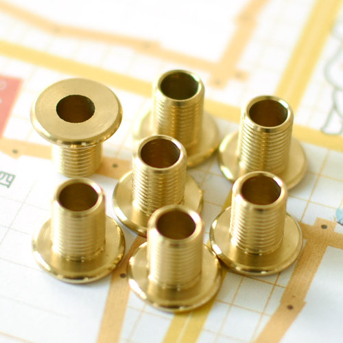 M10全黄铜空心带帽小牙杆