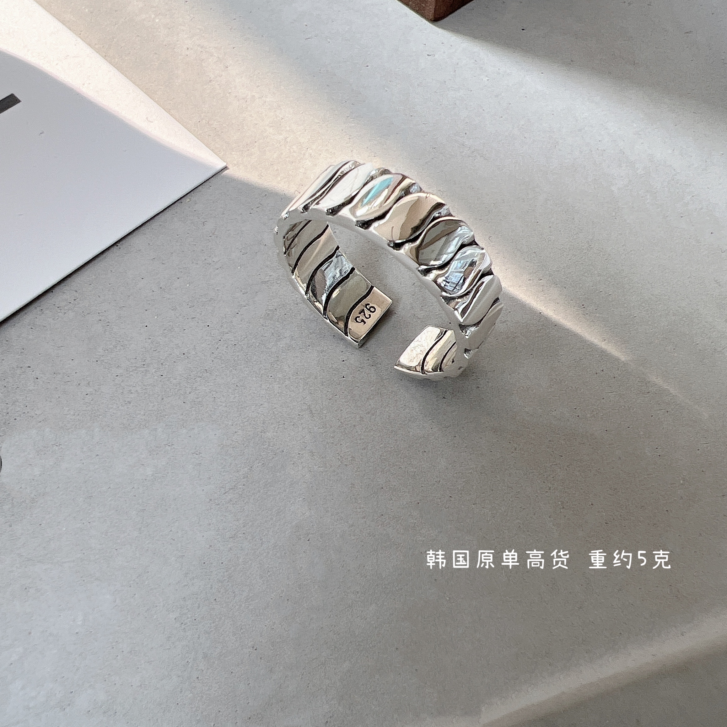 s925纯银戒指女轻奢小众