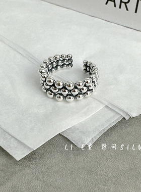 重工版s925纯银戒指女