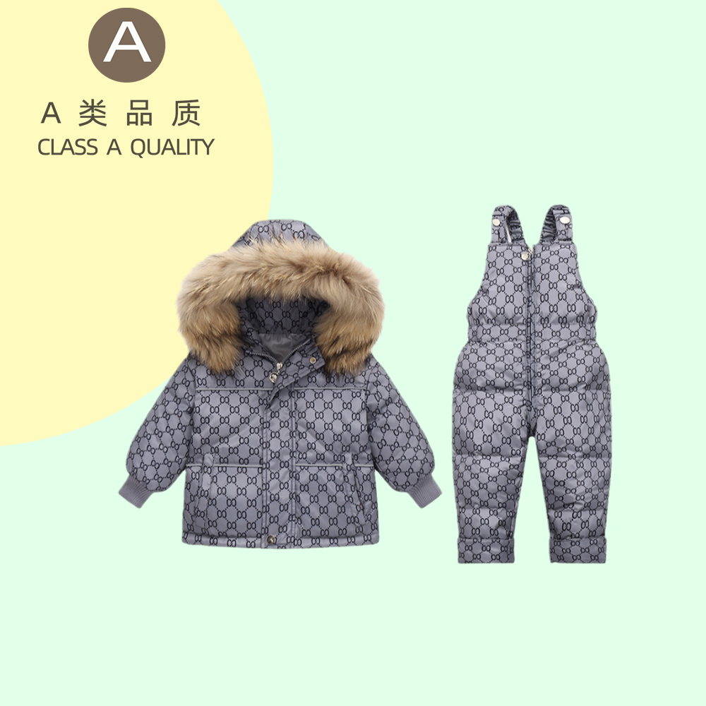 儿童羽绒服套装男童滑雪服保暖装