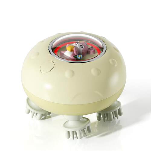 源头工厂头部按摩器4D电动磁吸颈椎防水头皮按摩仪猫爪宠物揉捏按