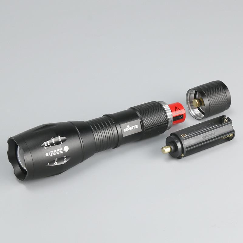 led充电手电筒 A100铝合金户外强光手电Q5/T6/L2