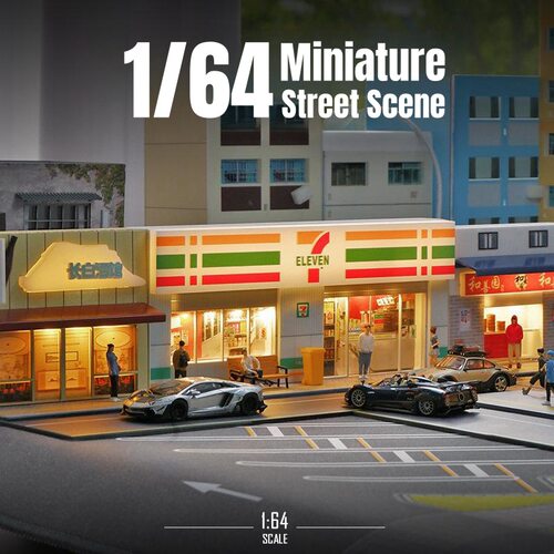 1/64场景模型沙盘微缩街景MINIGT多美卡JKM拓意CCA汽车模型1:64