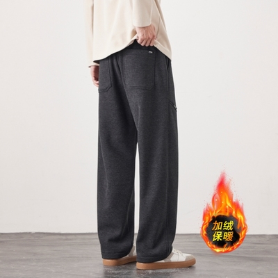 CNC2025秋冬绵羊毛加绒休闲裤