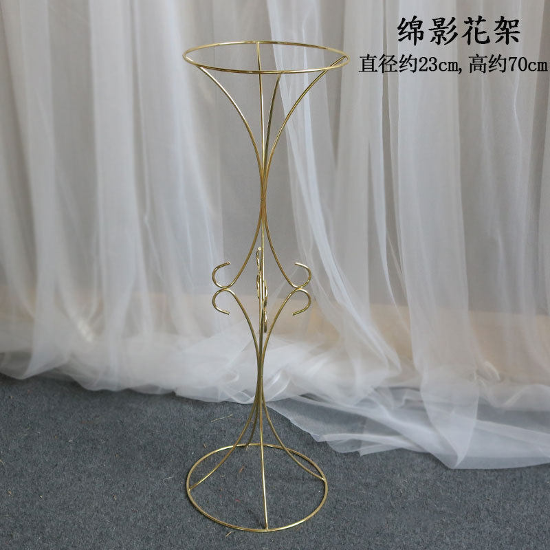 2025新款小蛮腰中式花架镀金家居花蓝婚庆婚礼路引酒店美陈装饰