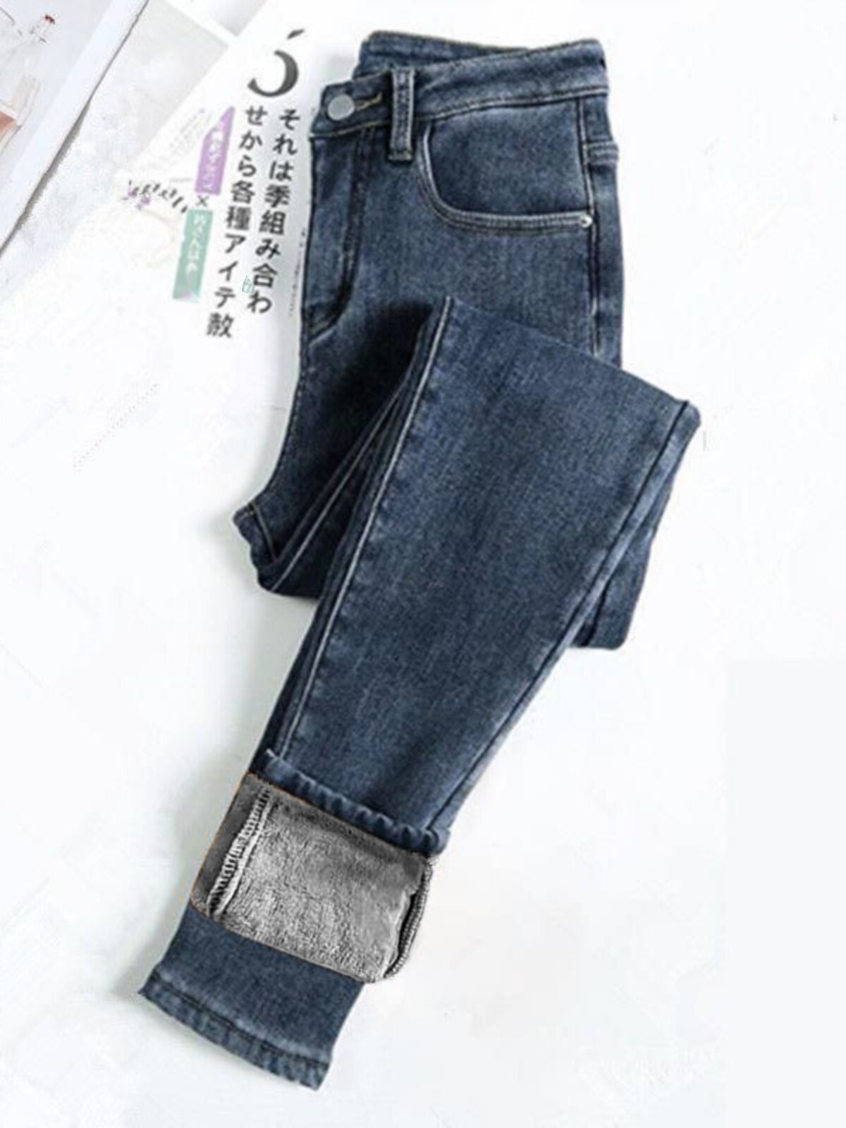 JEANS WOMENS 2024 NEW SPRING AND AUTUMN HIGH-WAISTED VERSATILE SLIMMING SKINNY STRETCH SMALL FOOT PANTS WOMENS PENCIL PANTS