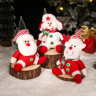 圣诞节装饰品圣诞老人雪人小鹿圣诞树小挂件商场场景布置装饰吊饰