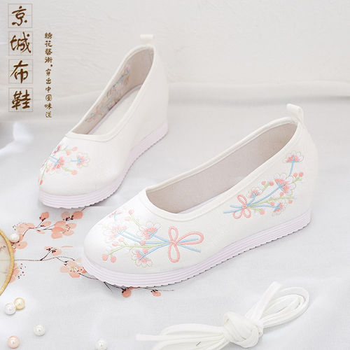 古风新款汉服鞋内增高绣