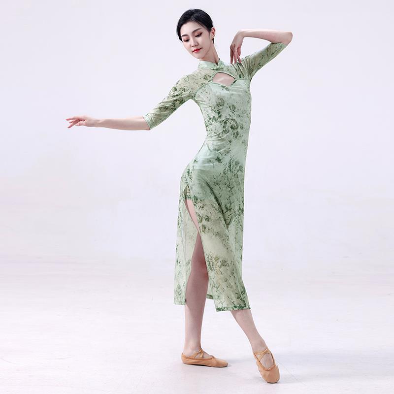 古典舞弹力旗袍女飘逸身中国舞