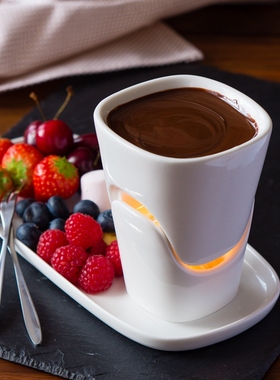 冰淇淋火锅 巧克力火锅  套装 Fondue 陶瓷 瑞士芝士奶酪火锅炉