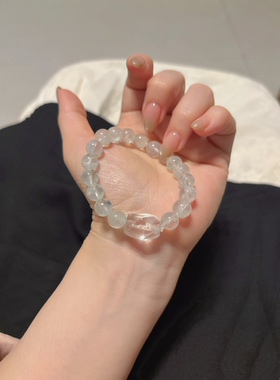 2026年新款天然葡萄石手链女款小众叠戴手串紫色饰品转运