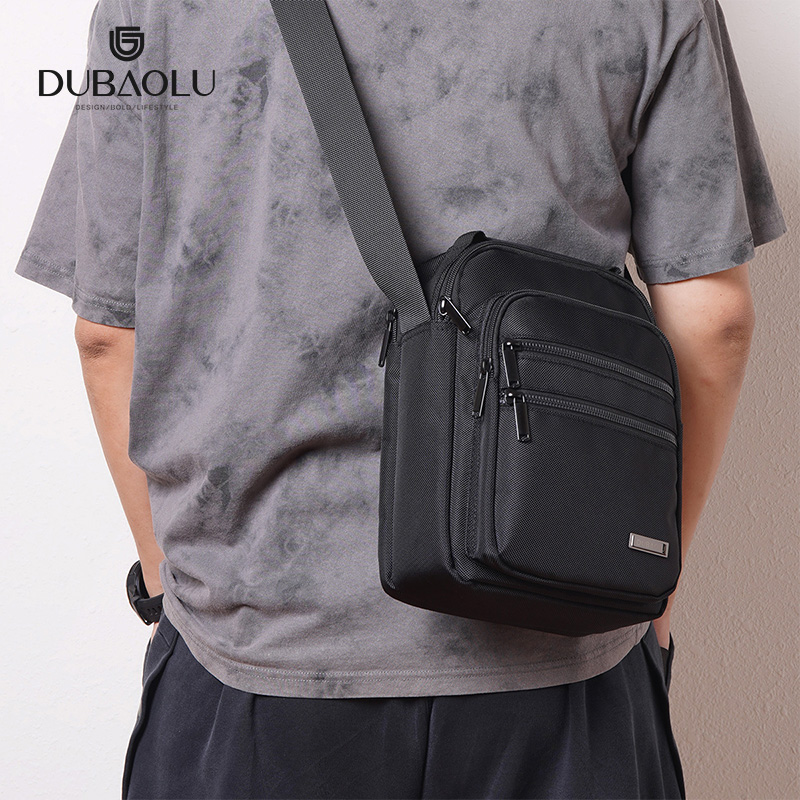 dubaolu/都宝路轻商务潮流男士简洁百搭多背法多口袋手提斜挎包