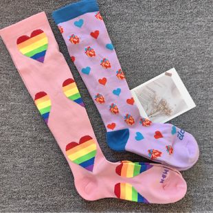 女速干运动压力长筒袜小腿弹力压缩袜跳绳健身护腿长袜25元 包邮