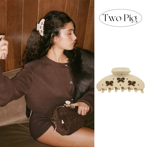 emijay同款秋冬蝴蝶结抓夹发夹