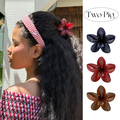 emijay同款鸡蛋花朵发夹高级感