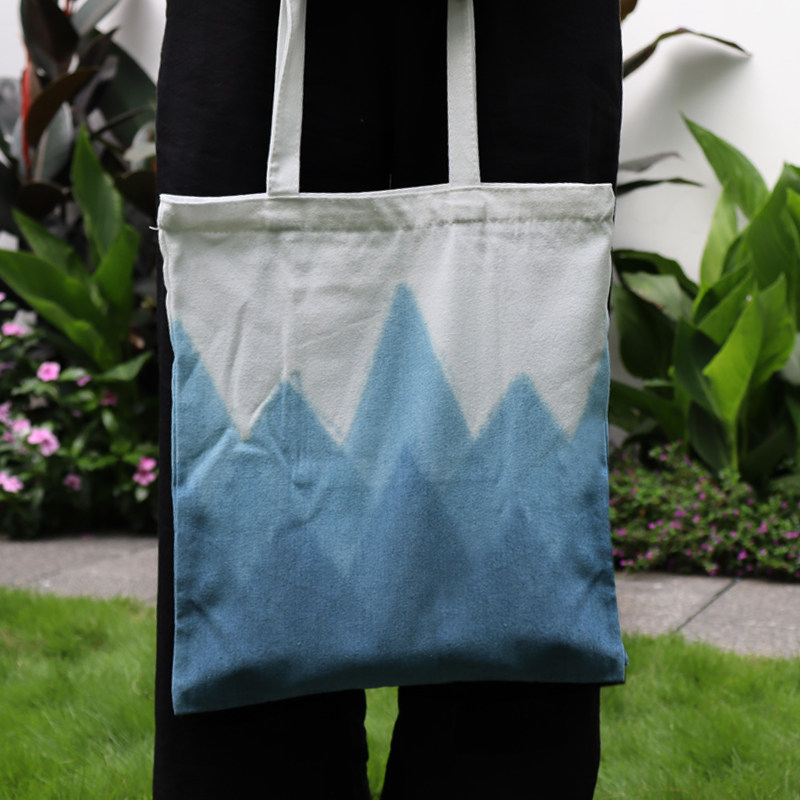 手工扎染环保日系文艺风单肩包