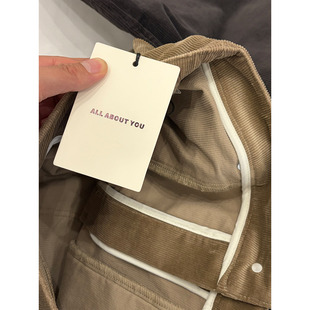 about all you灯芯绒半身裙 不退 瑕疵