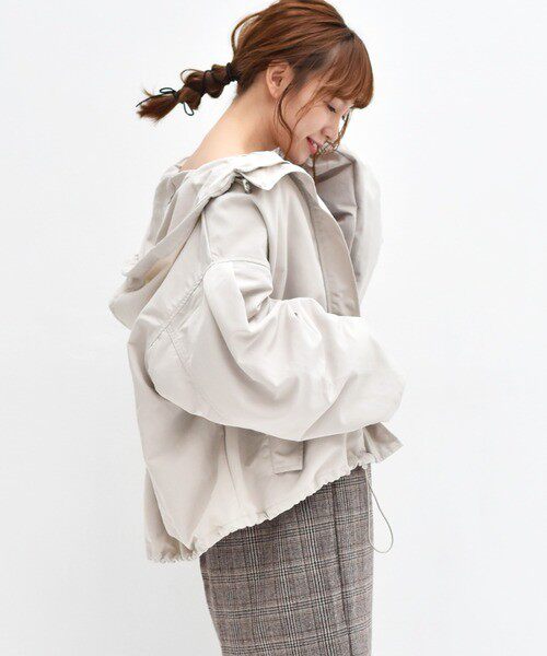 日单~带可拆卸内胆elencare due女士宽松短外套减龄日系泡泡袖