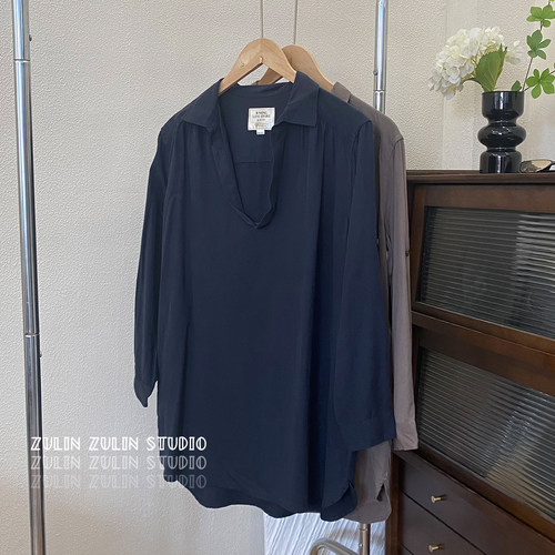 断码清仓不退换 beams100%天丝衬衫高级单品纯莱赛尔衬衣D10301