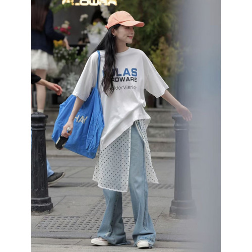 法式波点网纱半身裙女夏 2026 新款高腰显瘦 a字裙纱裙E30203