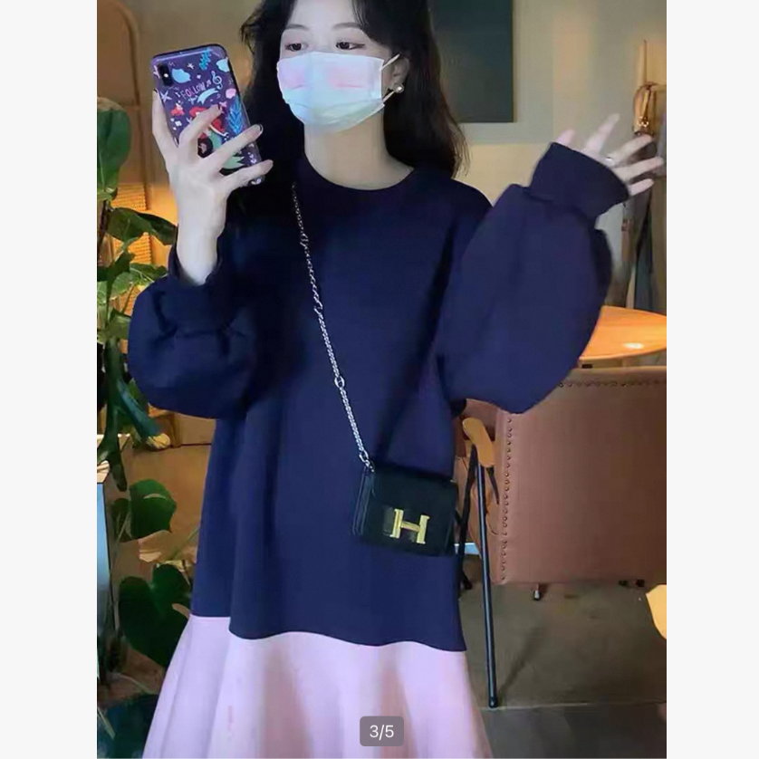 小末家 童话:)宫崎骏治愈系灰粉春日配色鱼尾卫衣裙连衣裙,女装/女士精品,卫衣/绒衫,淘宝优惠券,粉丝福利购,淘宝优惠卷