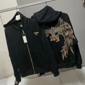 休闲宽松时尚 boy秋冬新品 男女同款 百搭情侣连帽垃链卫衣外套