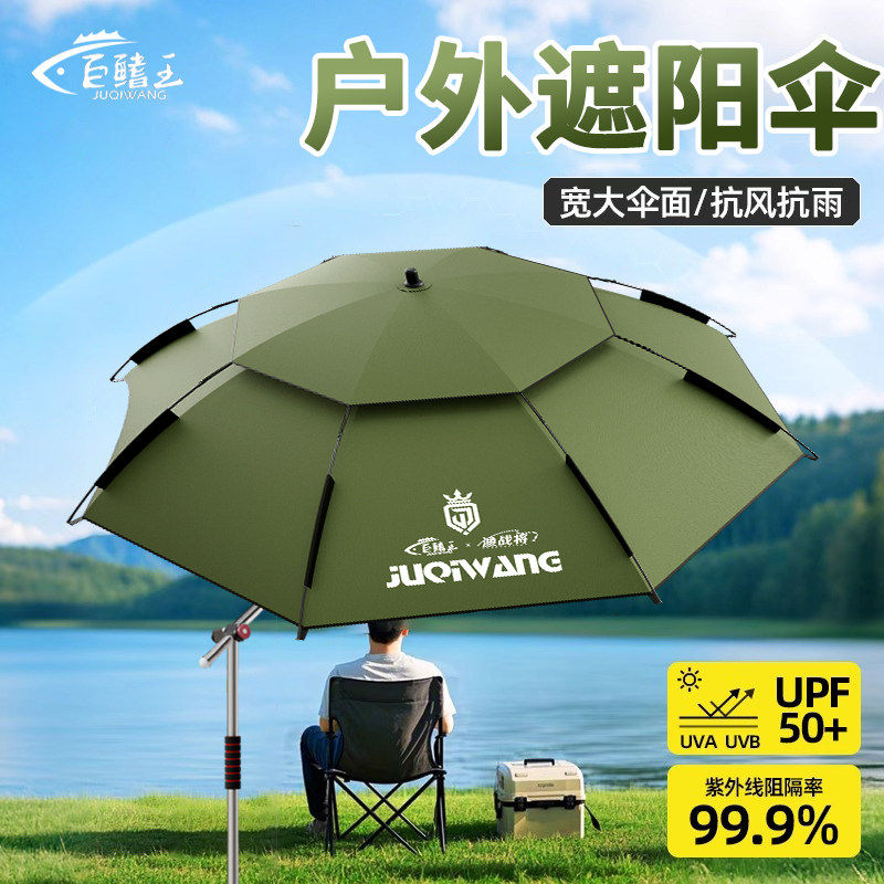 钓鱼伞特价新款钓鱼专用雨伞拐杖雨伞户外露营伞钓鱼遮阳伞大钓伞