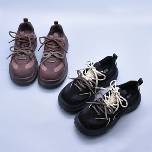 百搭厚底冬季绒里老爹鞋增高运动青春软底学院休闲鞋防滑松糕鞋潮