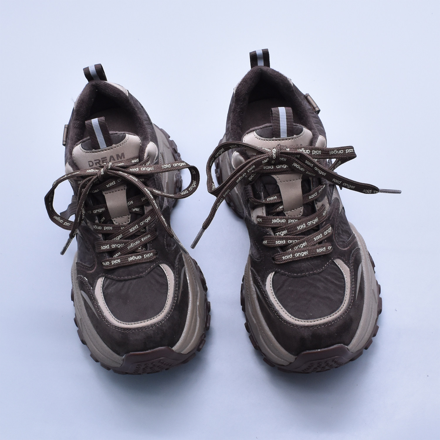 冬季厚底绒里老爹鞋运动青春软底学院休闲鞋防滑百搭增高松糕鞋潮