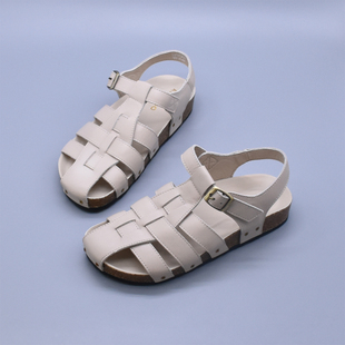 包头真皮软底凉鞋 百搭软面凉鞋 运动休闲头层牛皮罗马鞋 夏季 潮 新款