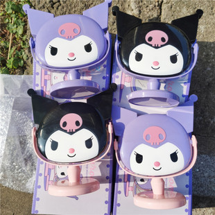 创意可爱甜甜库洛米造型桌面台式化妆镜桌面补妆卧室摆件高清镜子