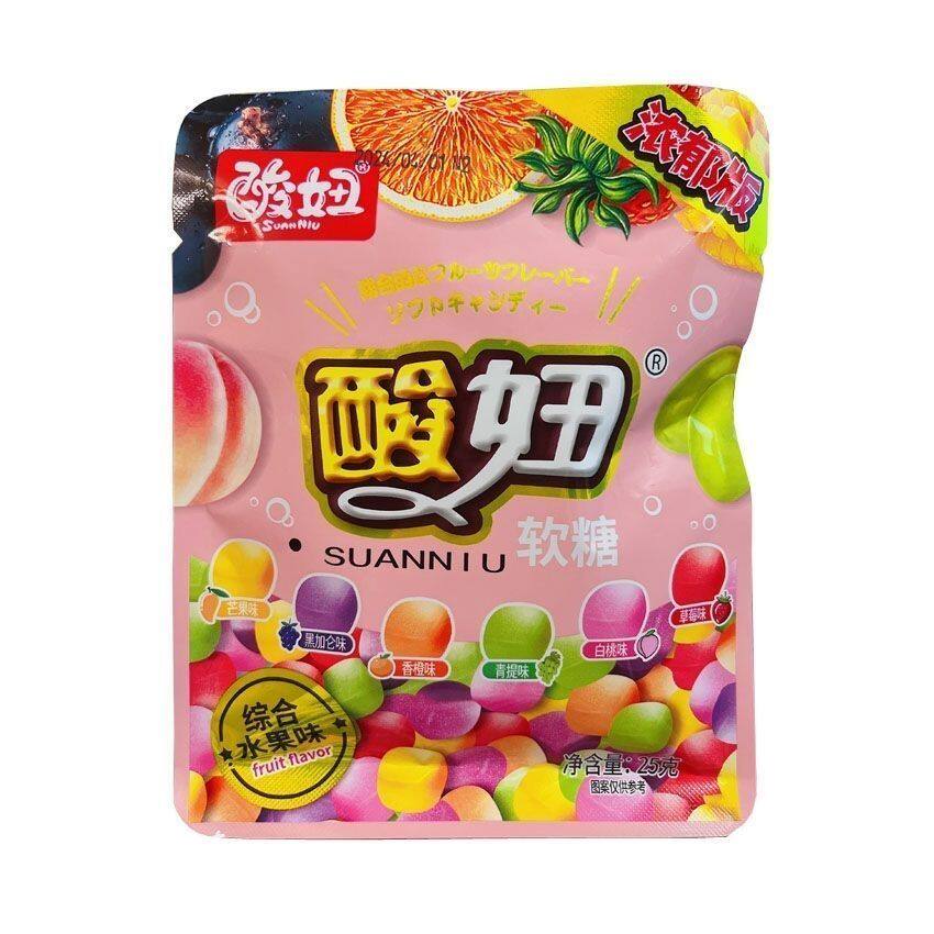 酸妞软糖浓郁版25g综合水果味8090后经典怀旧糖果校园零食店