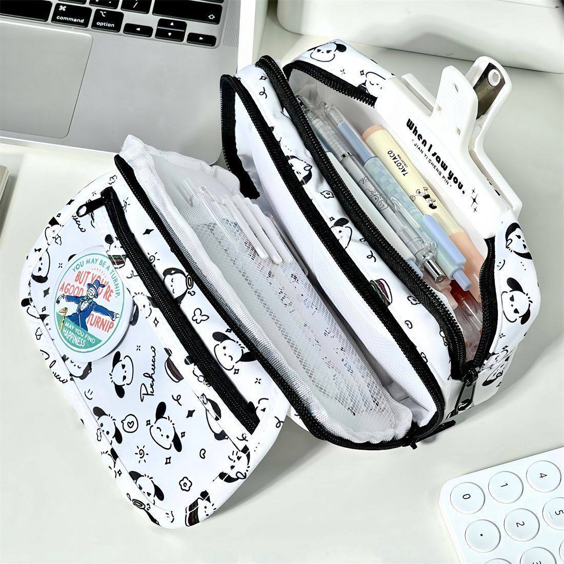 笔袋帕恰狗痛包笔袋.文具高颜值多层视窗大容量ins学生可爱收纳袋,文具电教/文化用品/商务用品,笔袋,淘宝优惠券,粉丝福利购,淘宝优惠卷