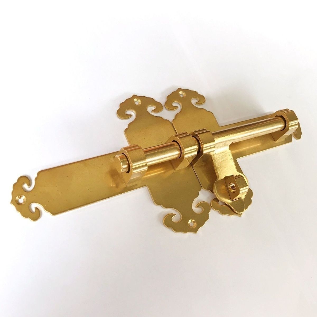 庭院大门插销纯铜仿古老式木门门锁门栓中式复古锁扣门闩