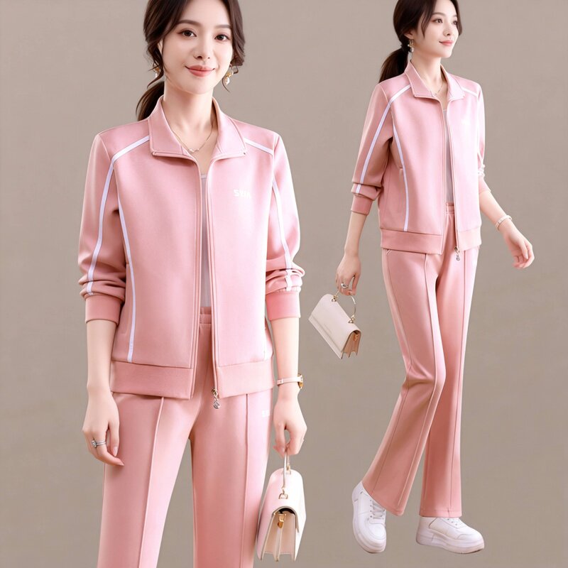 2026新款休闲运动套装女春季时尚两件套开衫外套高级感